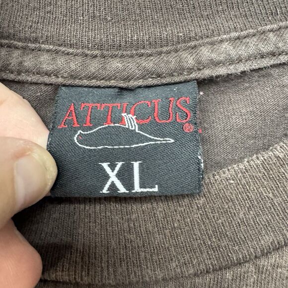 Vintage Atticus Shirt Mens Extra Large Brown Short Sleeve Raven Blink 182 Adult - Picture 6 of 15